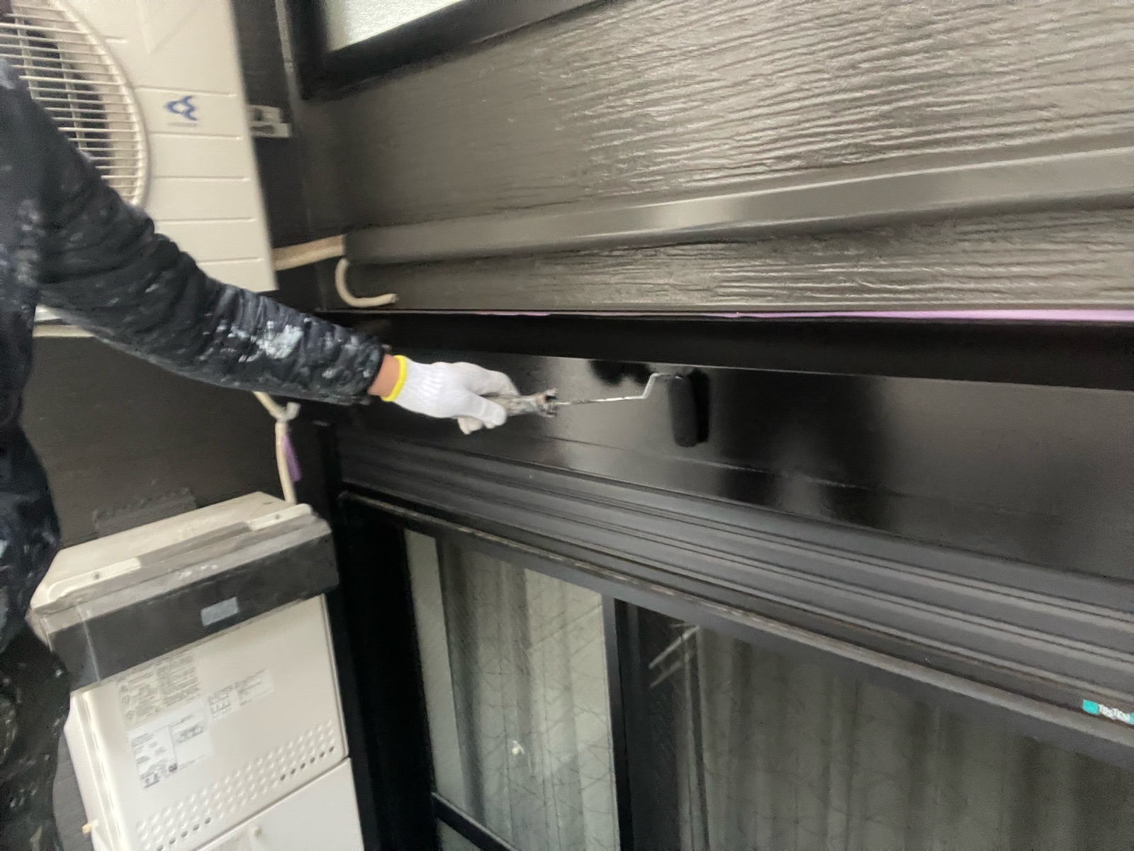 シャッターBOX上塗り塗装