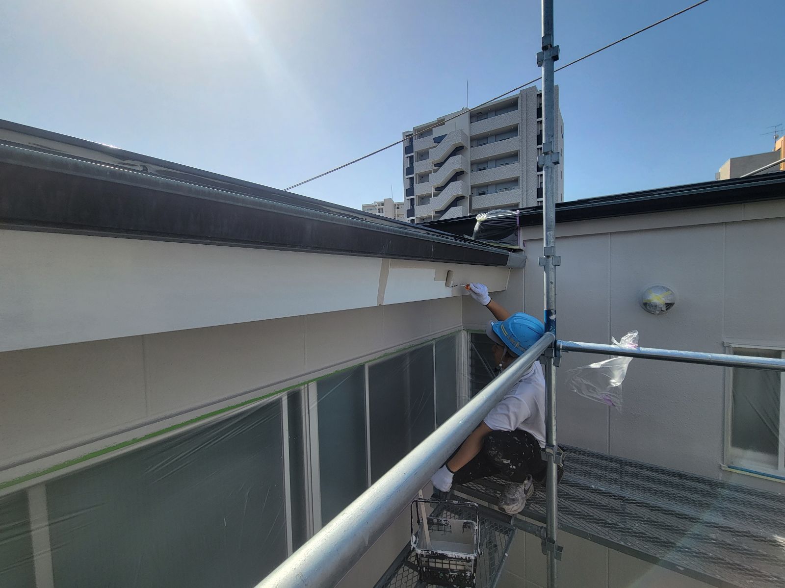破風・鼻隠し板金中塗り塗装