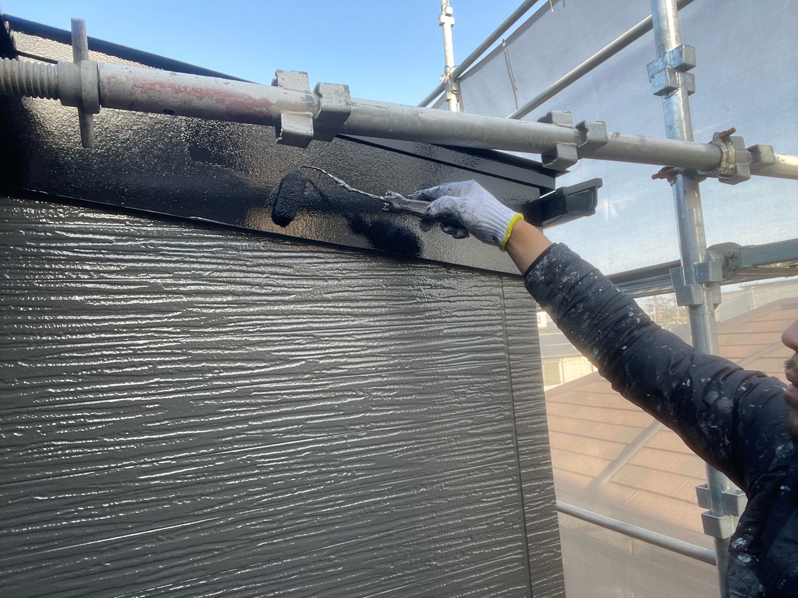 破風・鼻隠し上塗り塗装