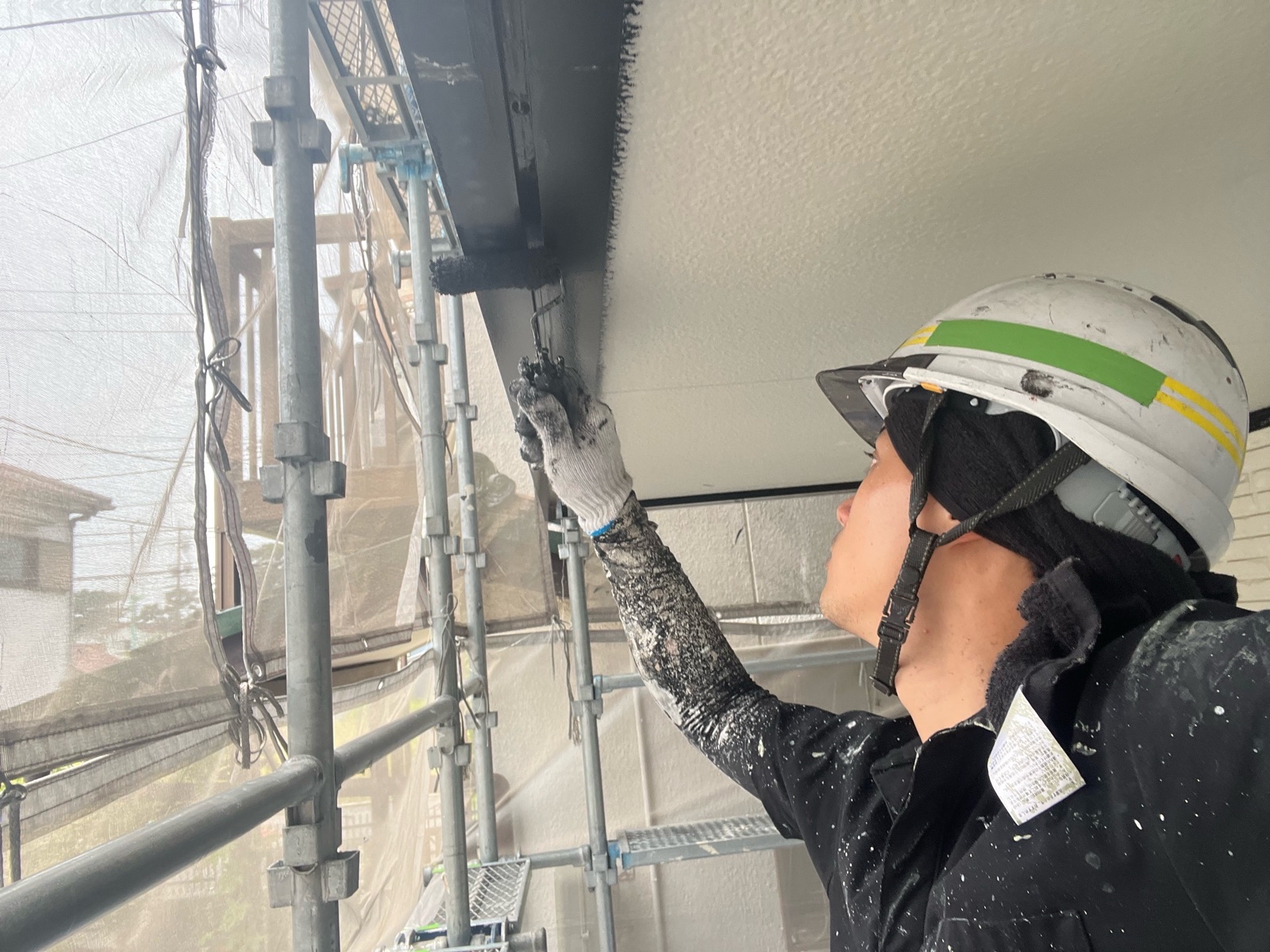 水切り板金下塗り塗装　※黒錆塗料