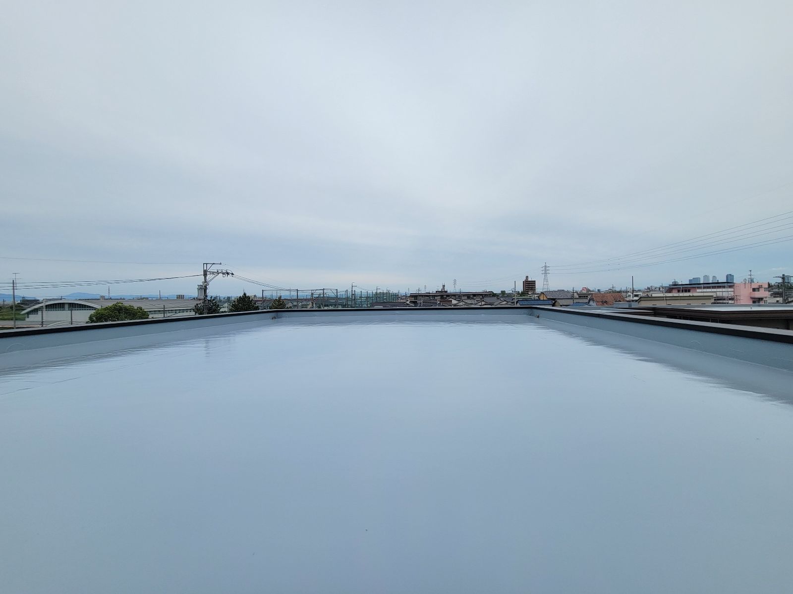 屋上ウレタン塗膜防水工事完成