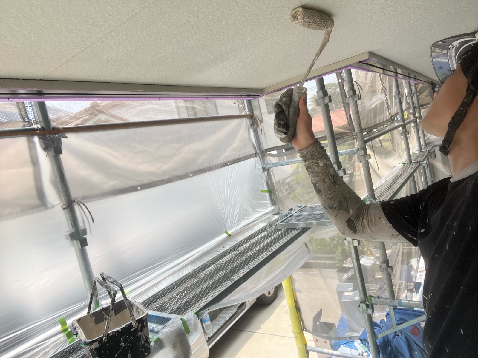 軒天上塗り塗装