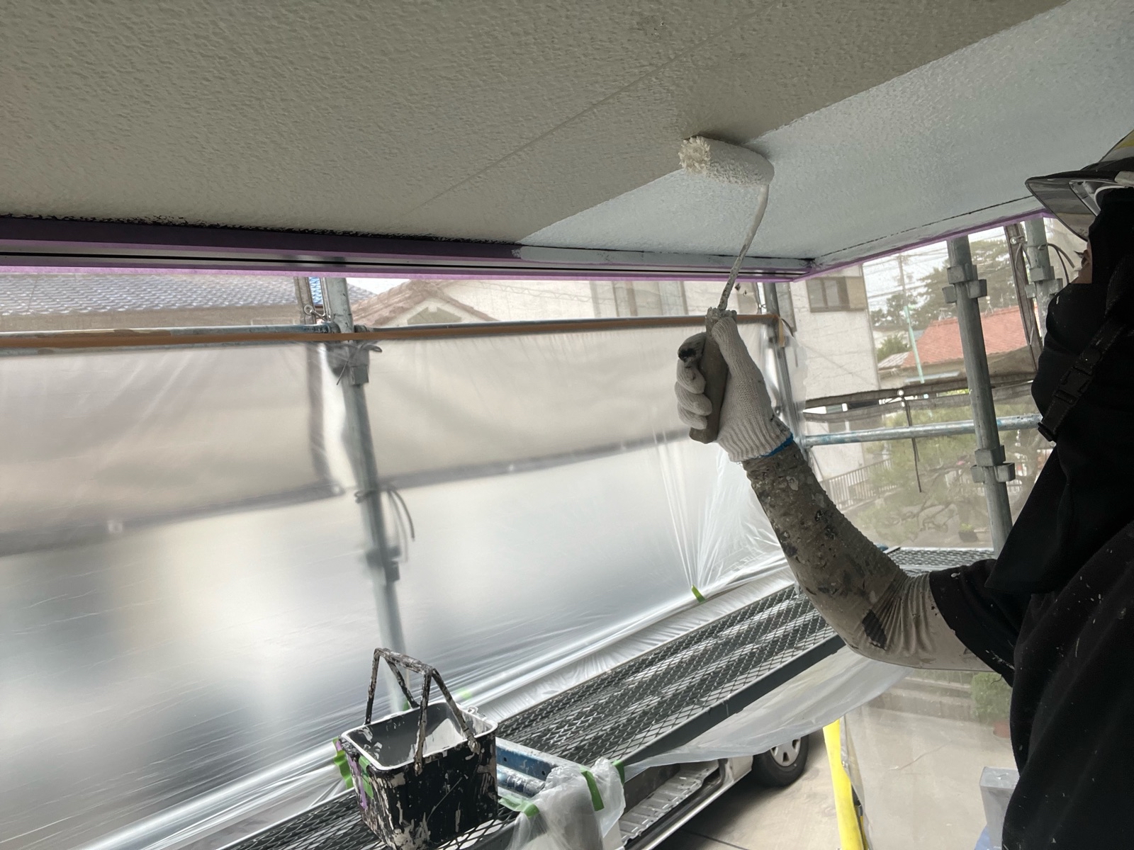 軒天下塗り塗装