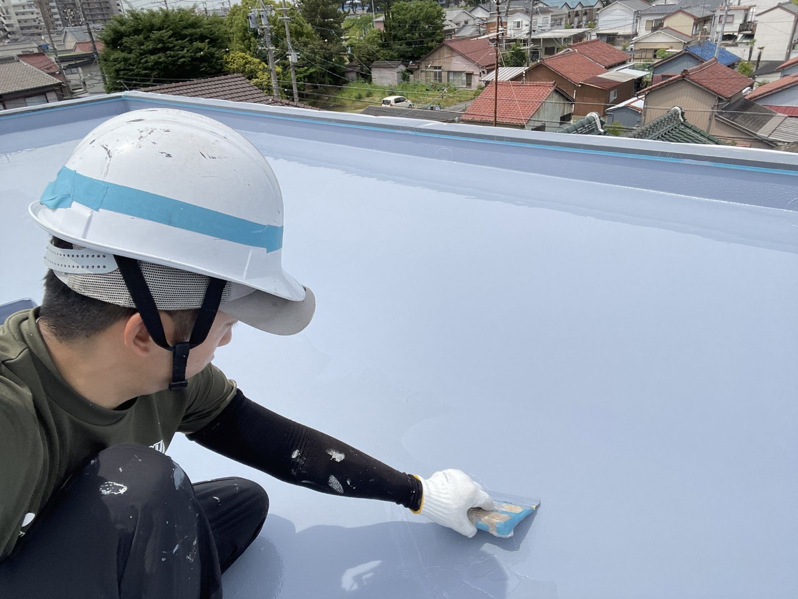 屋上防水ウレタン塗膜防水塗装２