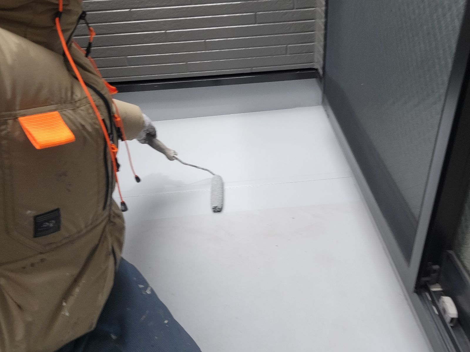 ベランダ床上塗り塗装