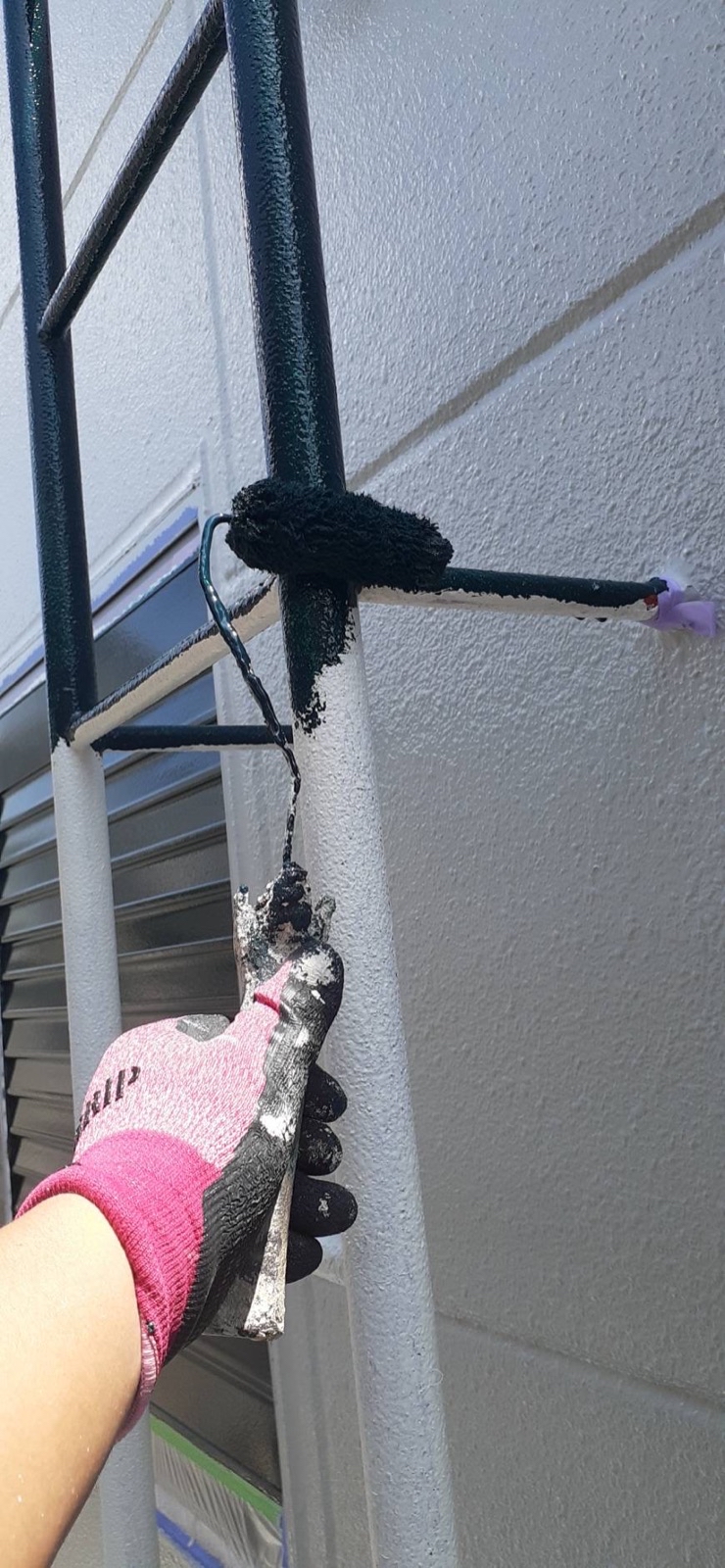 タラップ　塗装作業